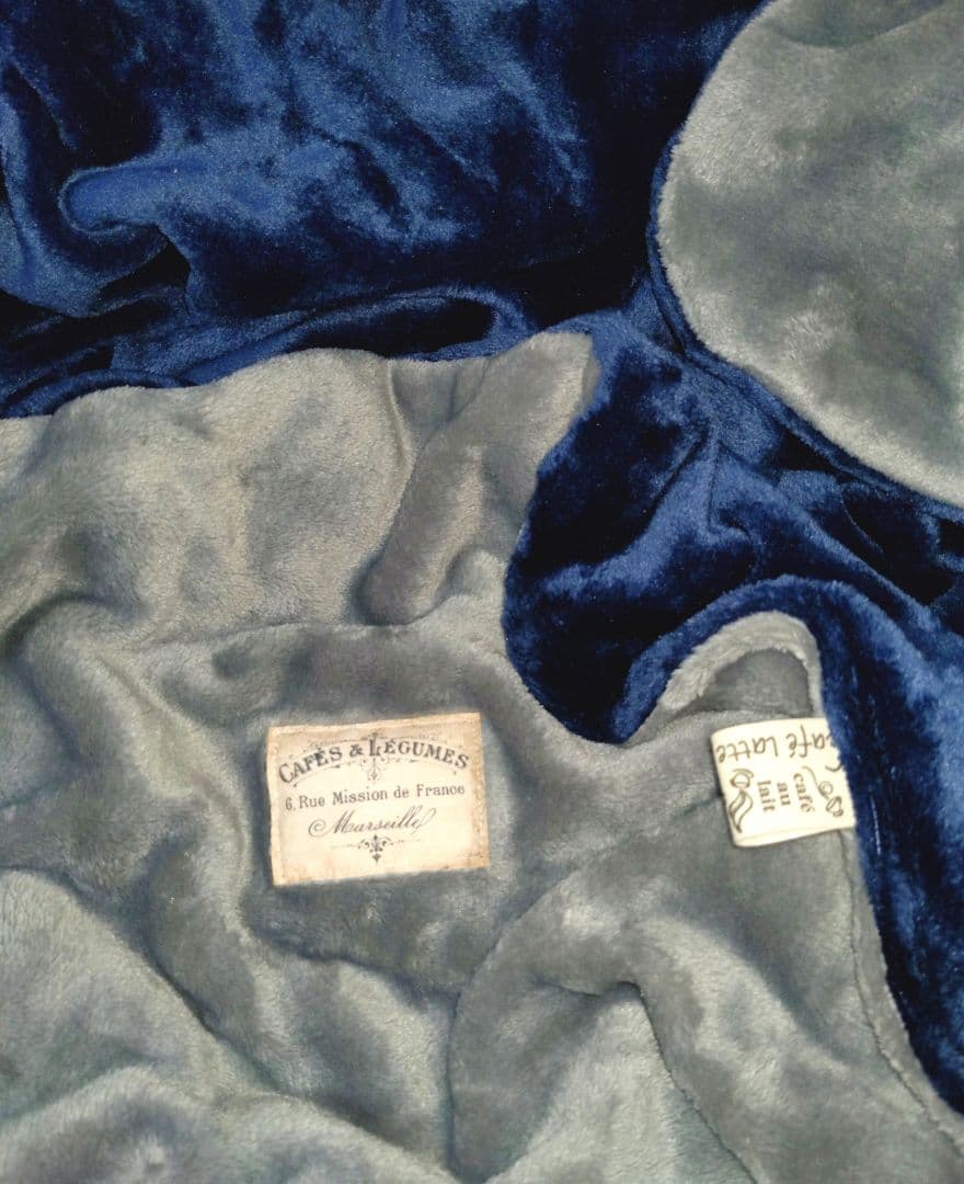 専用❤みかん♥もちぷに♥規格外…大きなブランケット☆Ｗボアケット⭐紺グレー