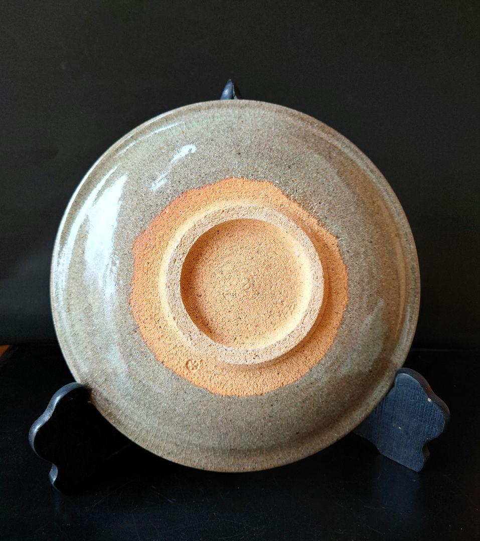 【稀少 廃窯】お茶の水窯 四代目 捷延 作 絵唐津 皿 21.5cm 未使用完品