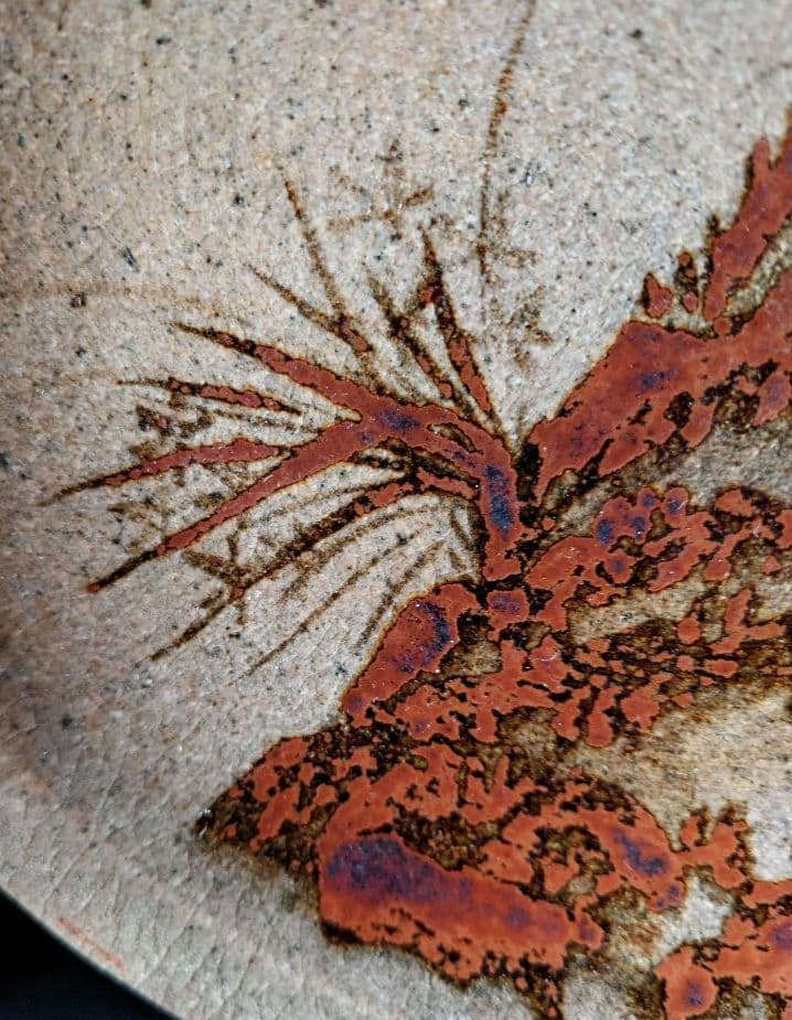 【稀少 廃窯】お茶の水窯 四代目 捷延 作 絵唐津 皿 21.5cm 未使用完品