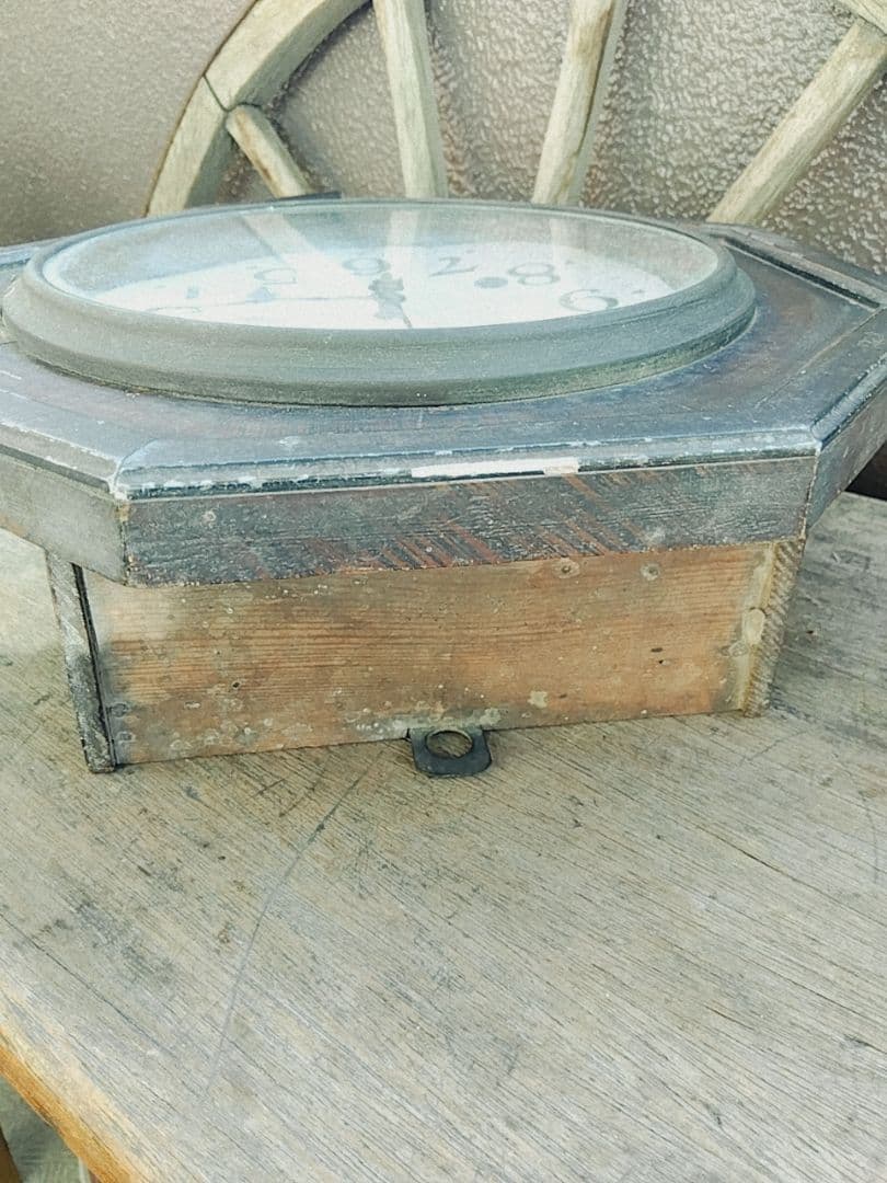 アンティーク風 八角形掛時計