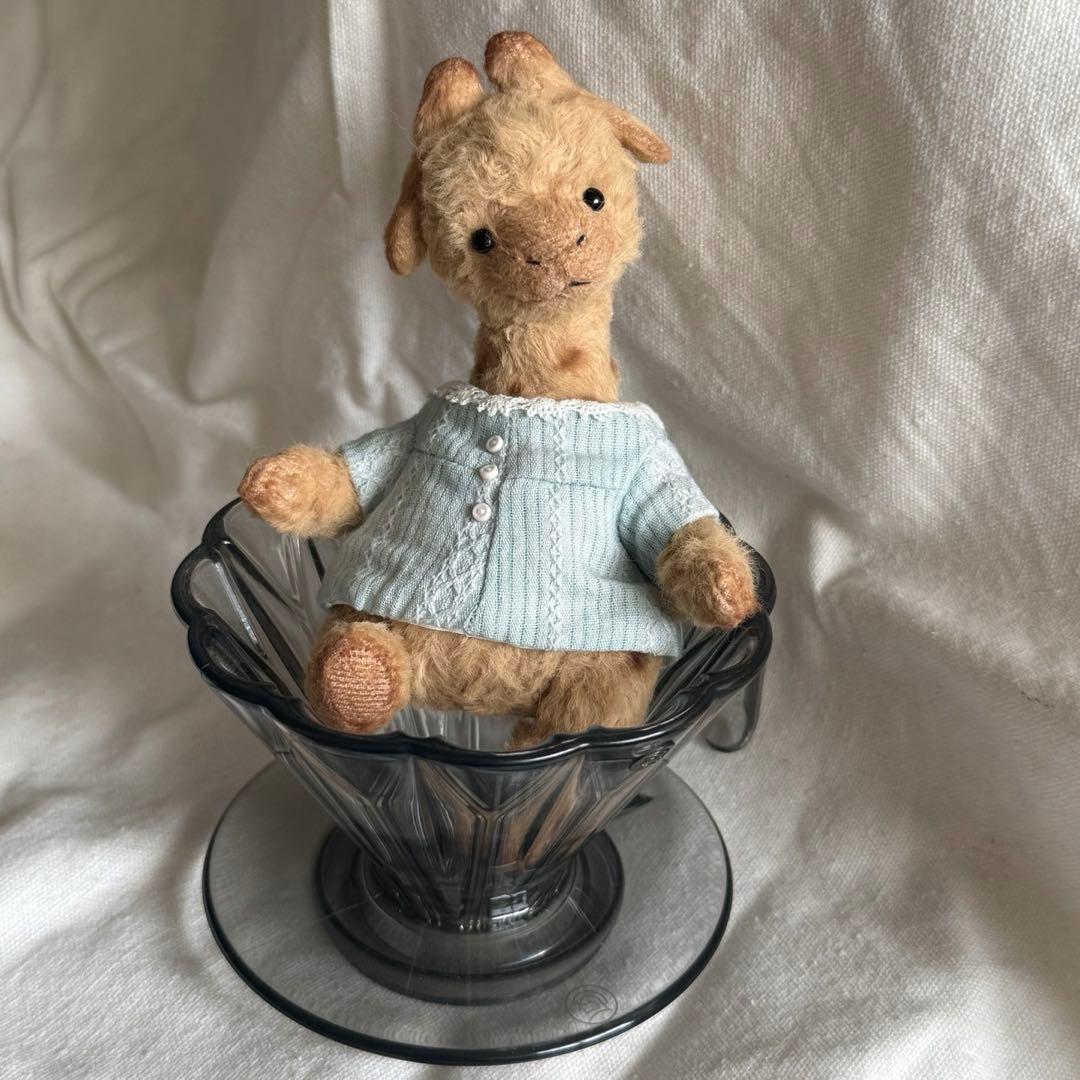 かわいいキリン アーティストベア 海外作家様 ハンドメイド ぬいぐるみ 置物