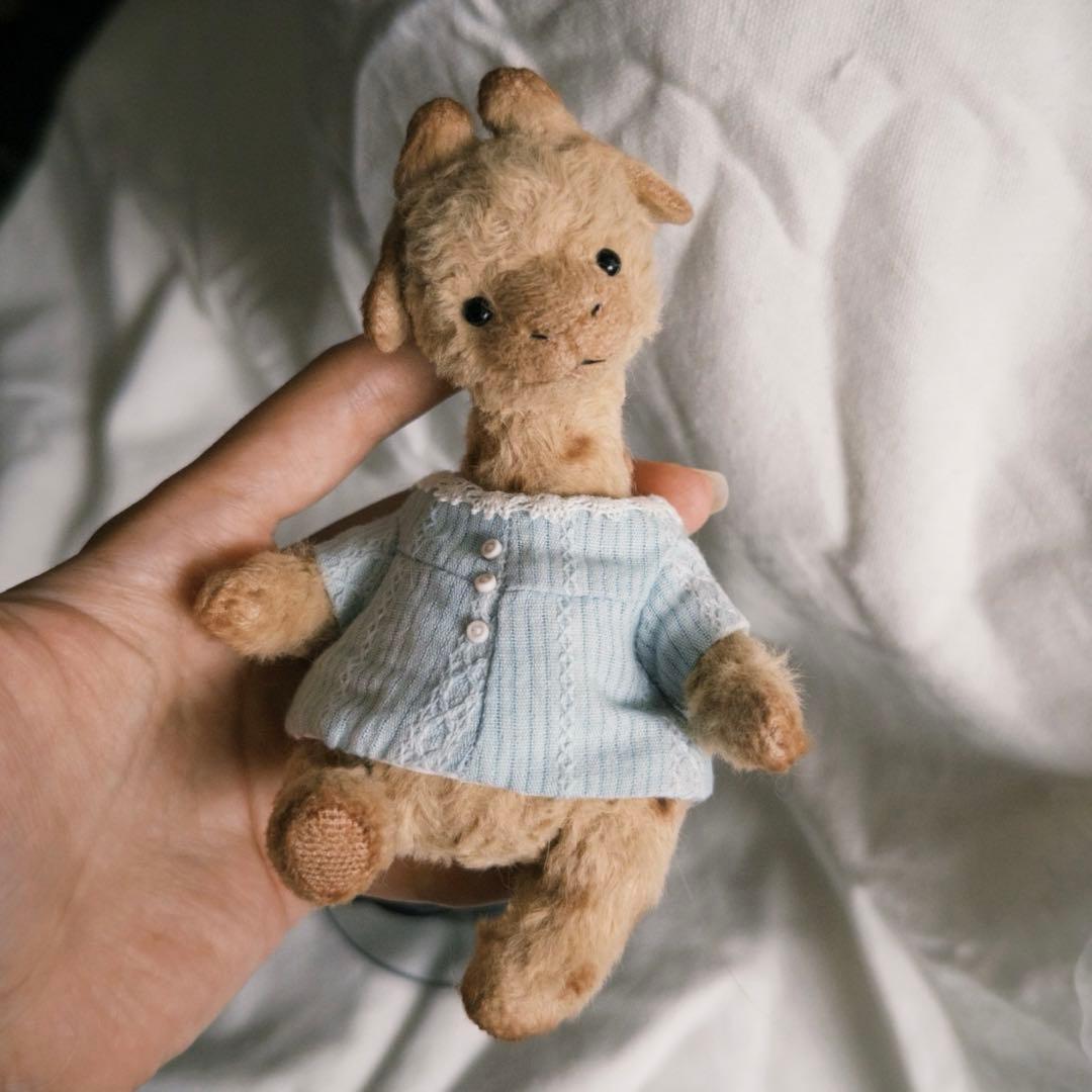 かわいいキリン アーティストベア 海外作家様 ハンドメイド ぬいぐるみ 置物