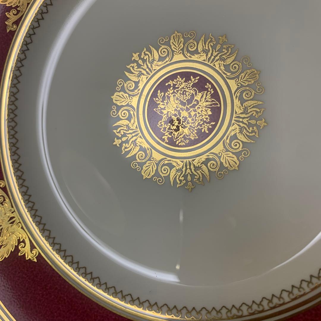 お値下げ☆極美品☆ウェッジウッド③コロンビアパウダールビー20.5cmプレート