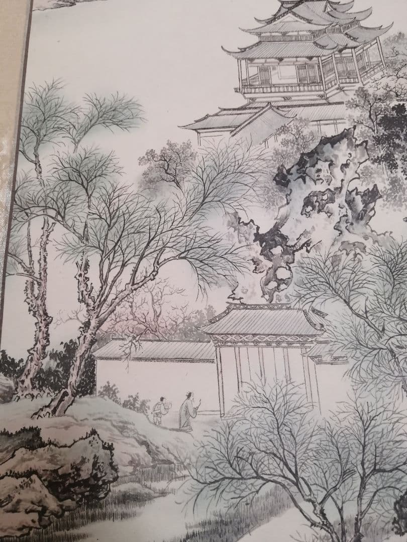中国水墨画掛軸3本 落款：唐寅 趙秉沖 石涛