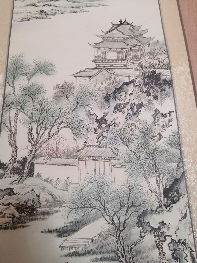 中国水墨画掛軸3本 落款：唐寅 趙秉沖 石涛