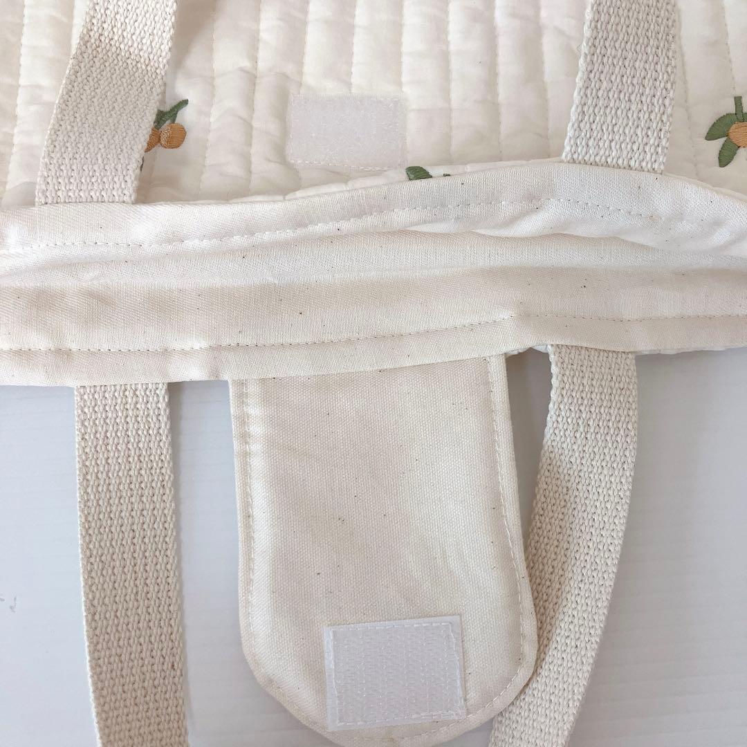 ピアニカケース　ヌビ　オリーブ刺繍　ナップサック