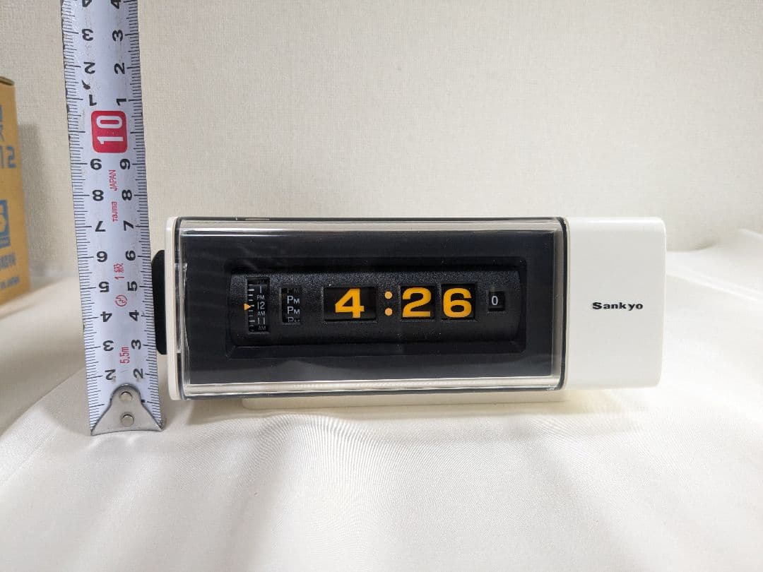 【新品未使用】 レトロ sankyo ザックスDT-612 デジタル時計 白