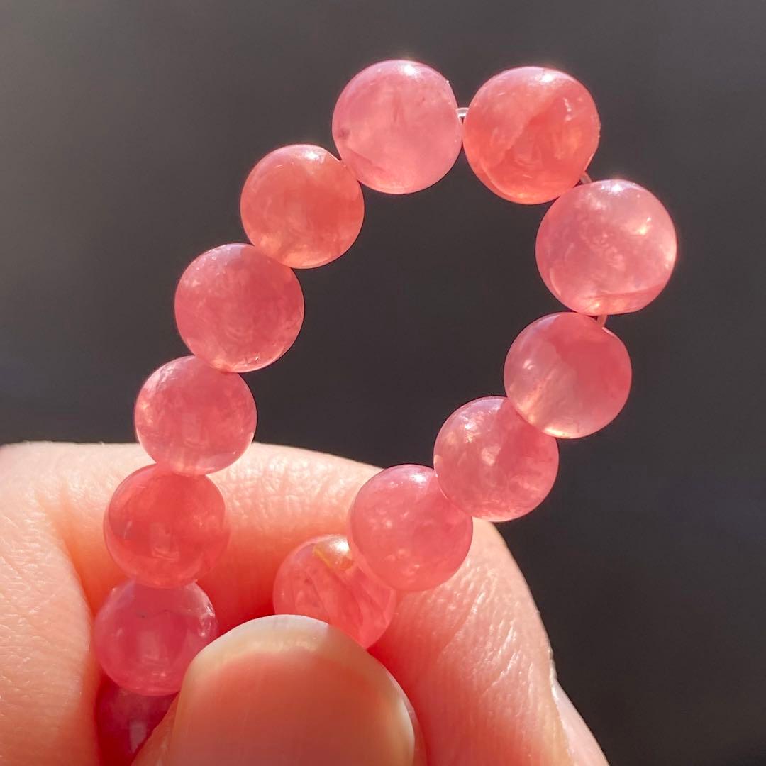 高品質　アルゼンチン産　インカローズ　ロードクロサイト ブレスレット　天然石