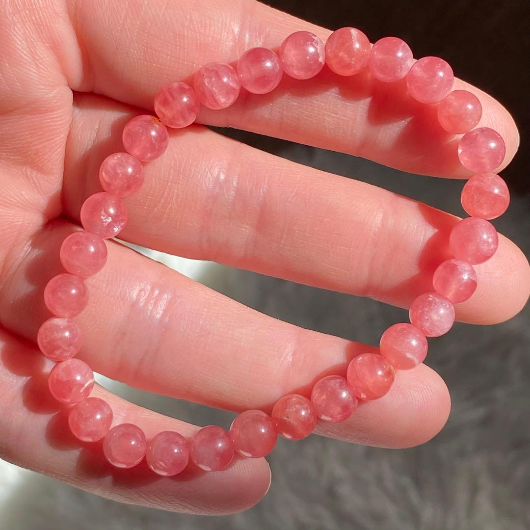 高品質　アルゼンチン産　インカローズ　ロードクロサイト ブレスレット　天然石