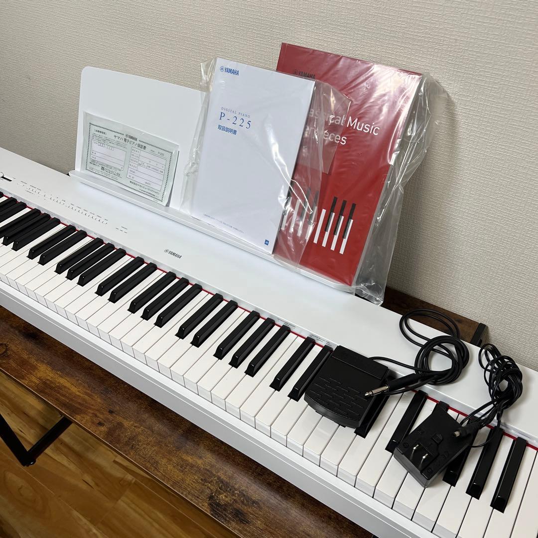 ※箱無し_ヤマハ(YAMAHA)電子ピアノP-225WH Pシリーズ 88鍵盤