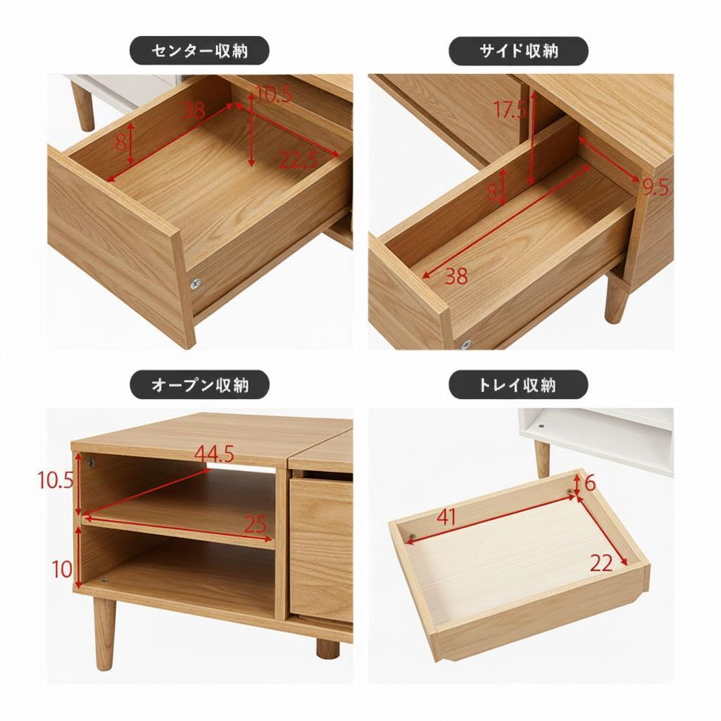 まゆ【新品】コスメテーブル　 ドレッサー　幅75cm　アウトレット