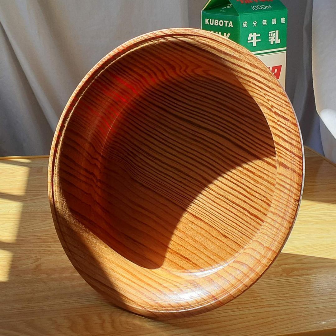 木の皿 肥松(コエマツ) 幅21cm 高9.4cm 足付 手作り 木製 超銘木