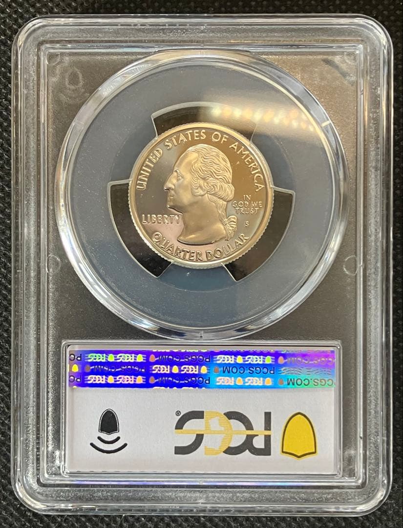 アメリカ1999S コネチカット州 25セント 銀貨 PCGS