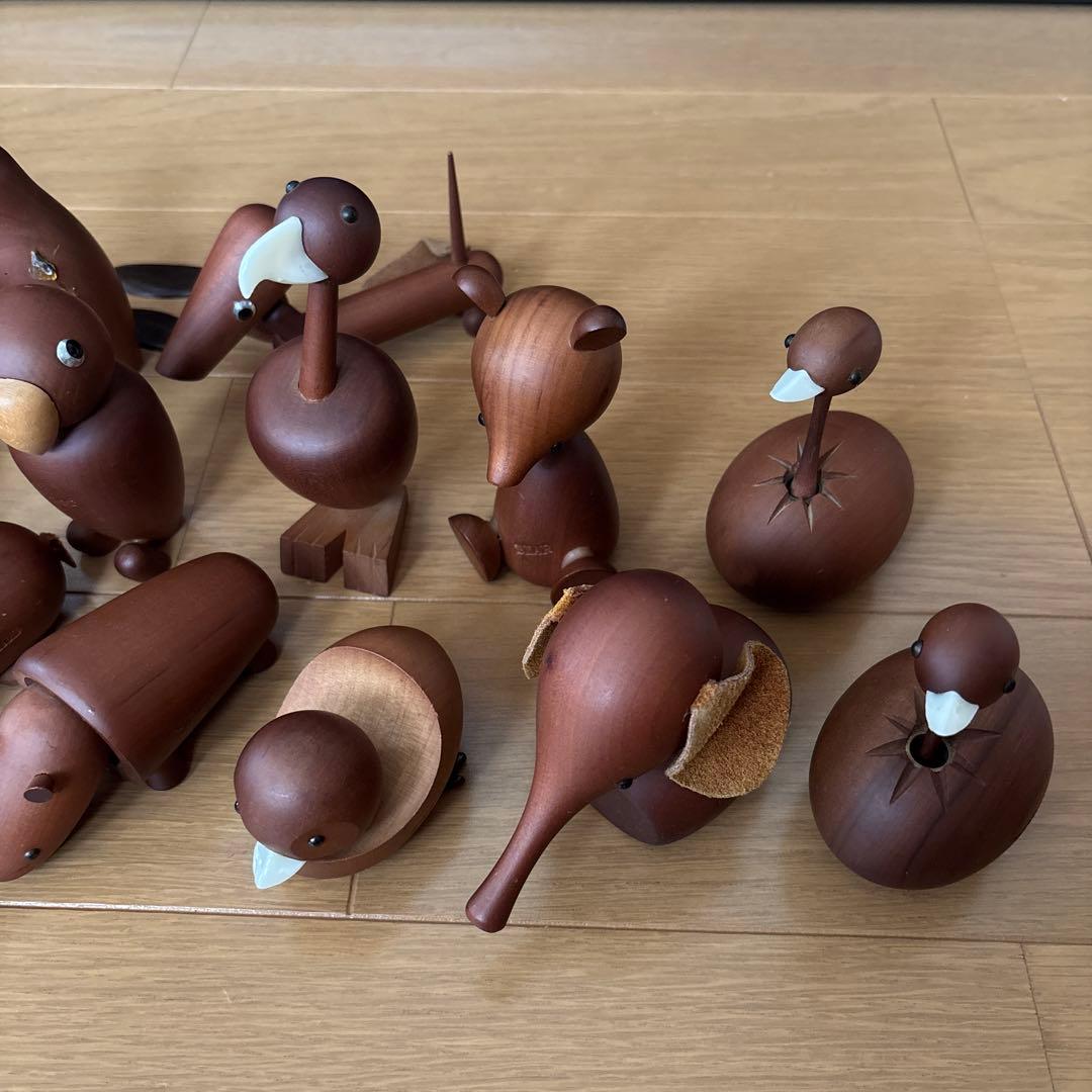 ヴィンテージ木製動物17体フィギュアセット
