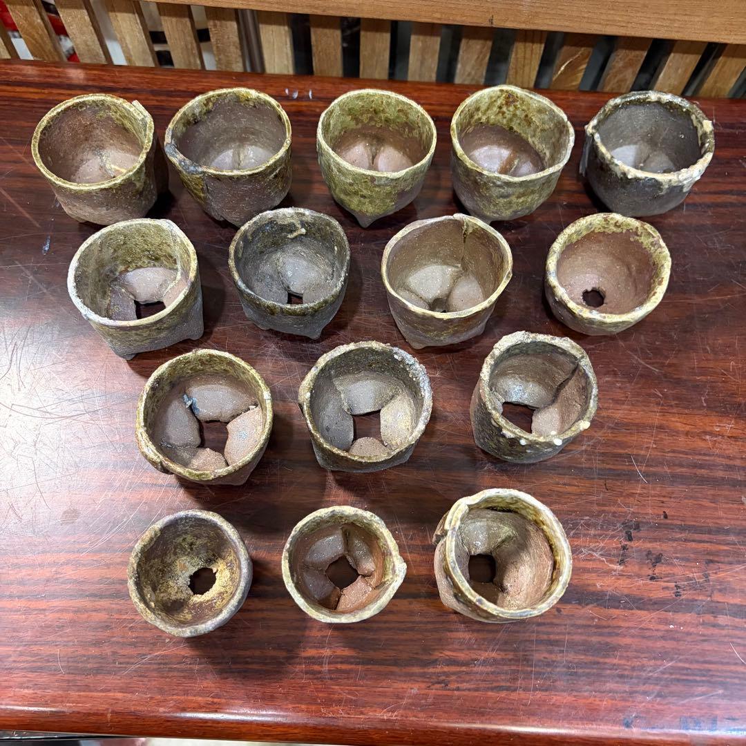 超ミニ盆栽 陶器の小鉢 15個セット 未使用品 名有り 激安投げ売り