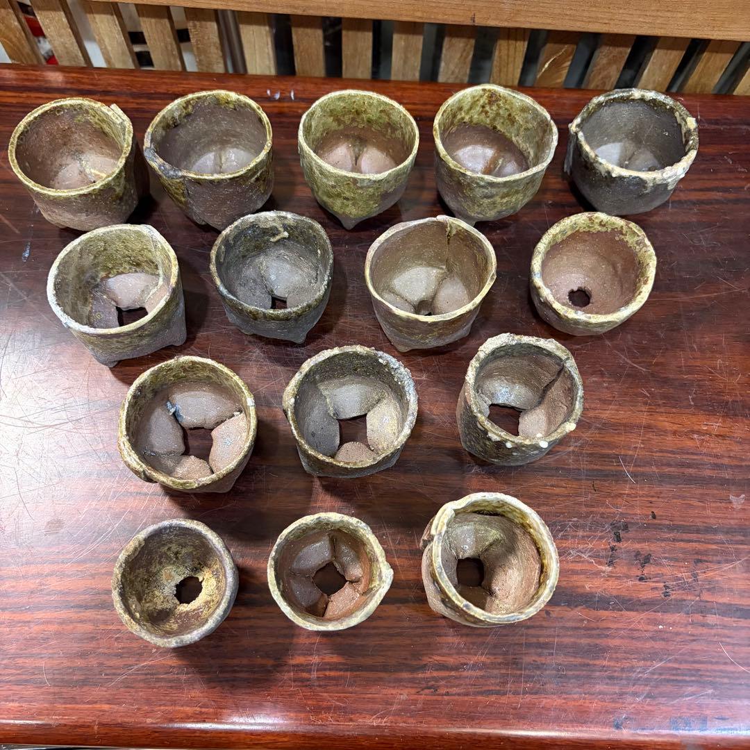 超ミニ盆栽 陶器の小鉢 15個セット 未使用品 名有り 激安投げ売り