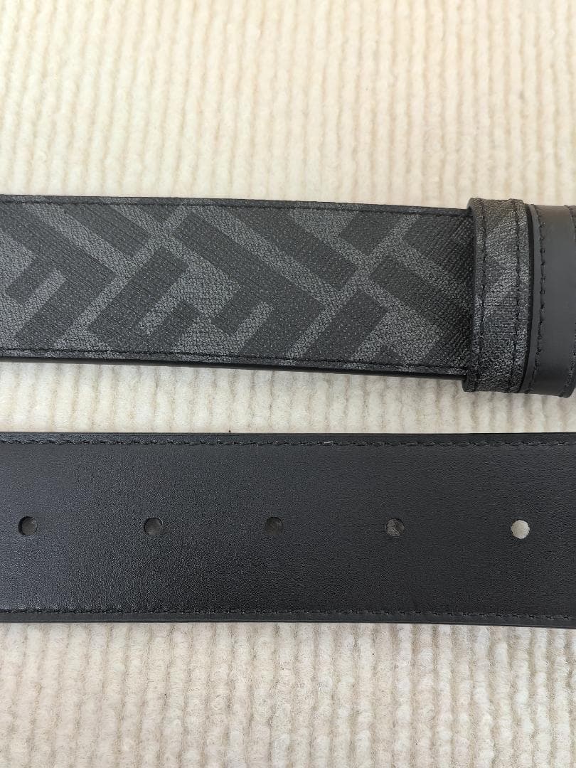 市松模様ダブルF ズッカ柄ベルト 黒灰 質感 高級感 おしゃれ EUR90