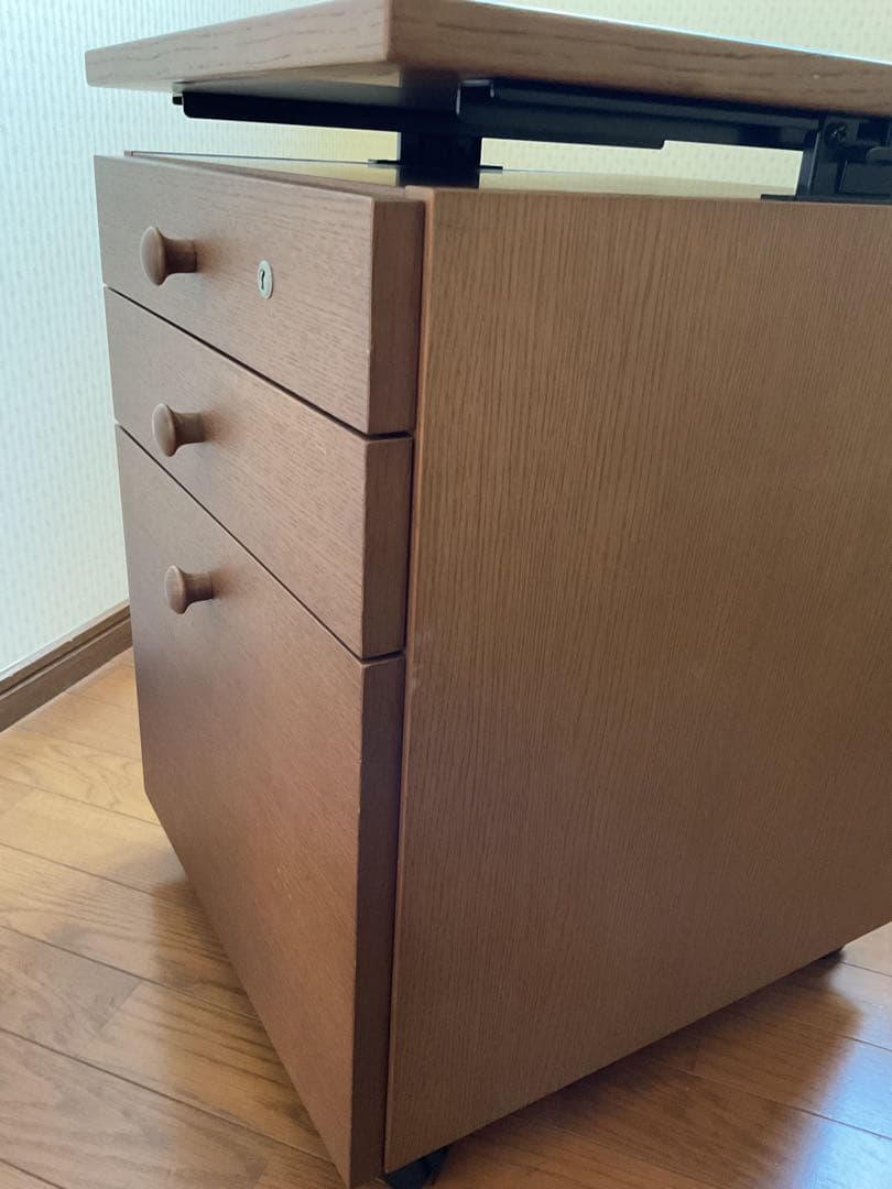 カリモク　ボナシェルタ　昇降式　引き出し　デスクワゴン