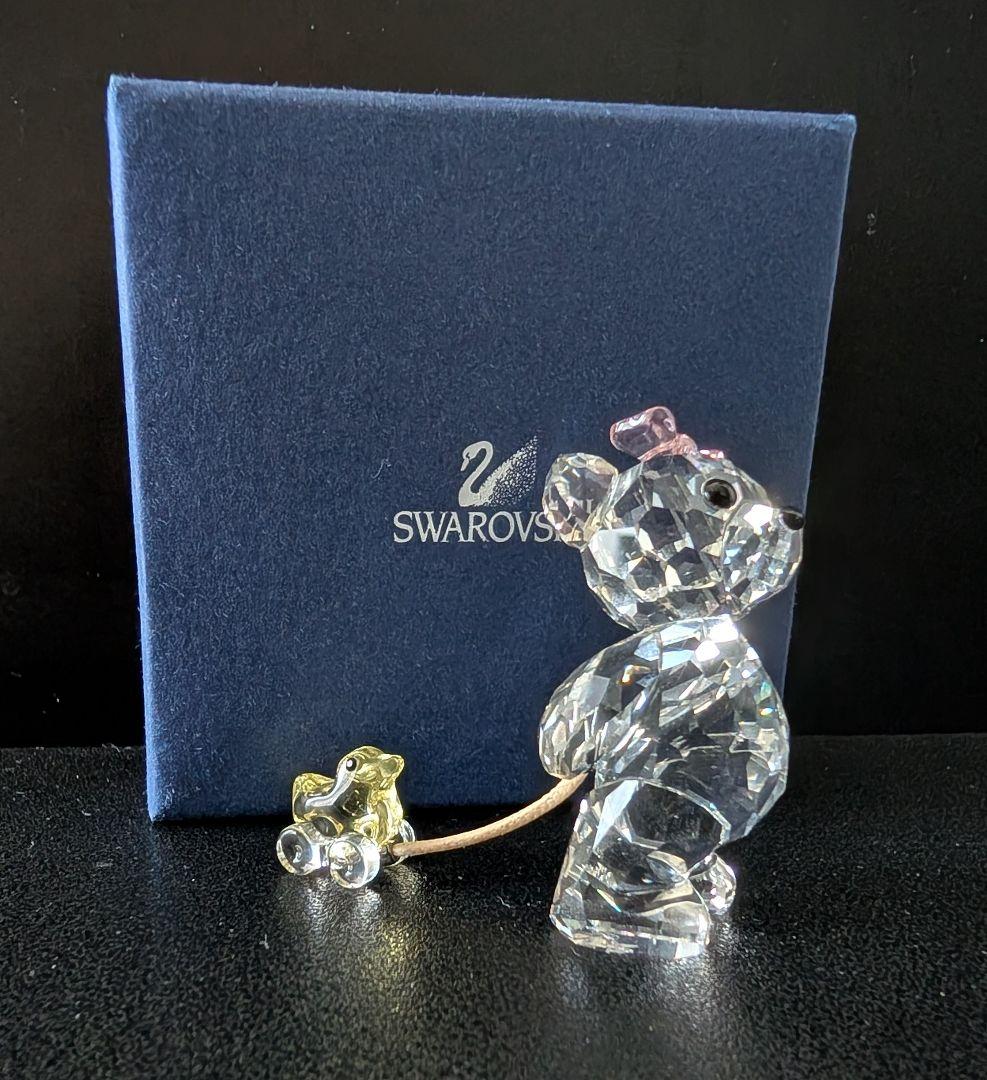 Swarovski アヒルをつれたクリスタルベア スワロフスキー 廃盤品