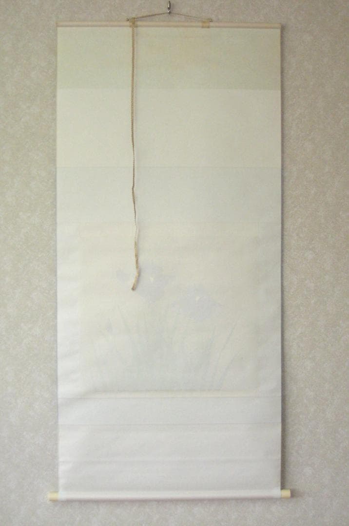 【真筆】 掛け軸 掛軸　菖蒲（しょうぶ）◆井上秀城　共箱・タトウ箱付