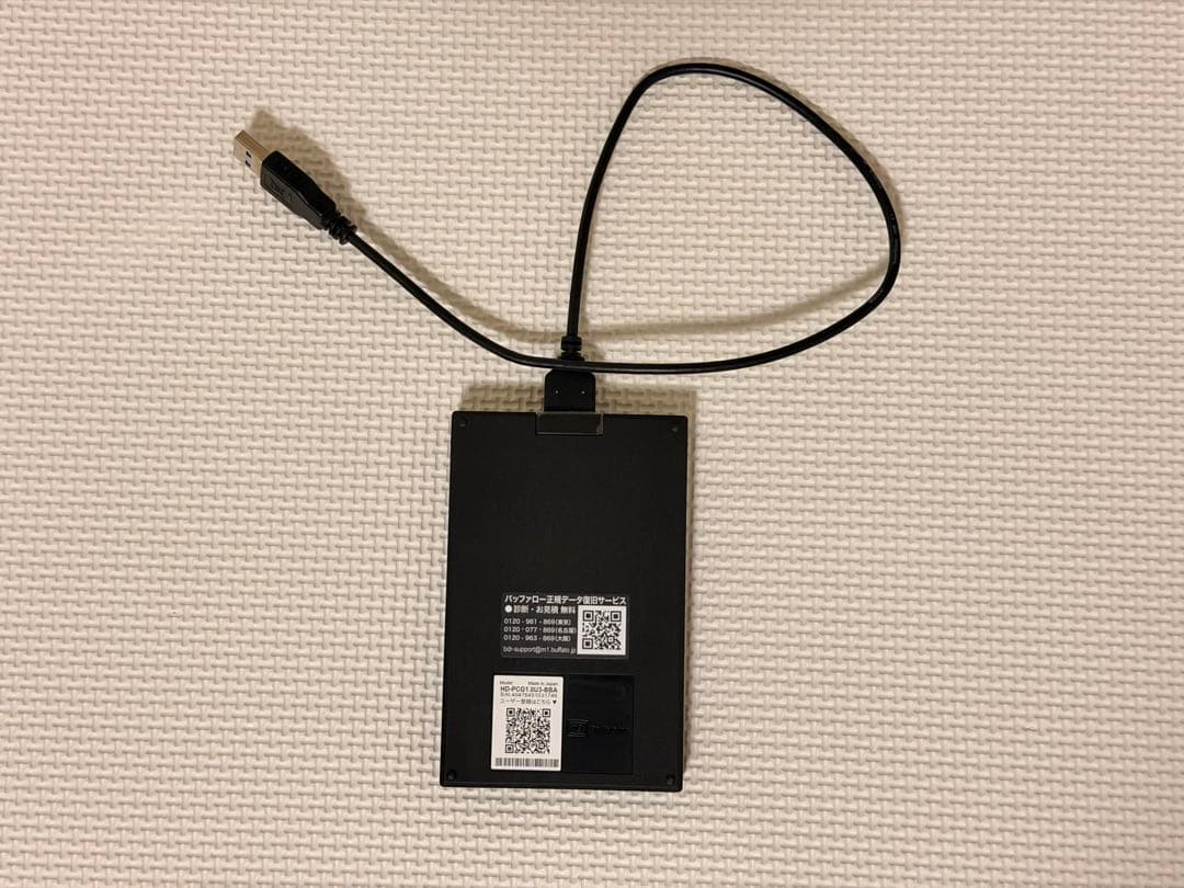BUFFALO HD-PCG1.0U3-BBA 外付けハードディスク