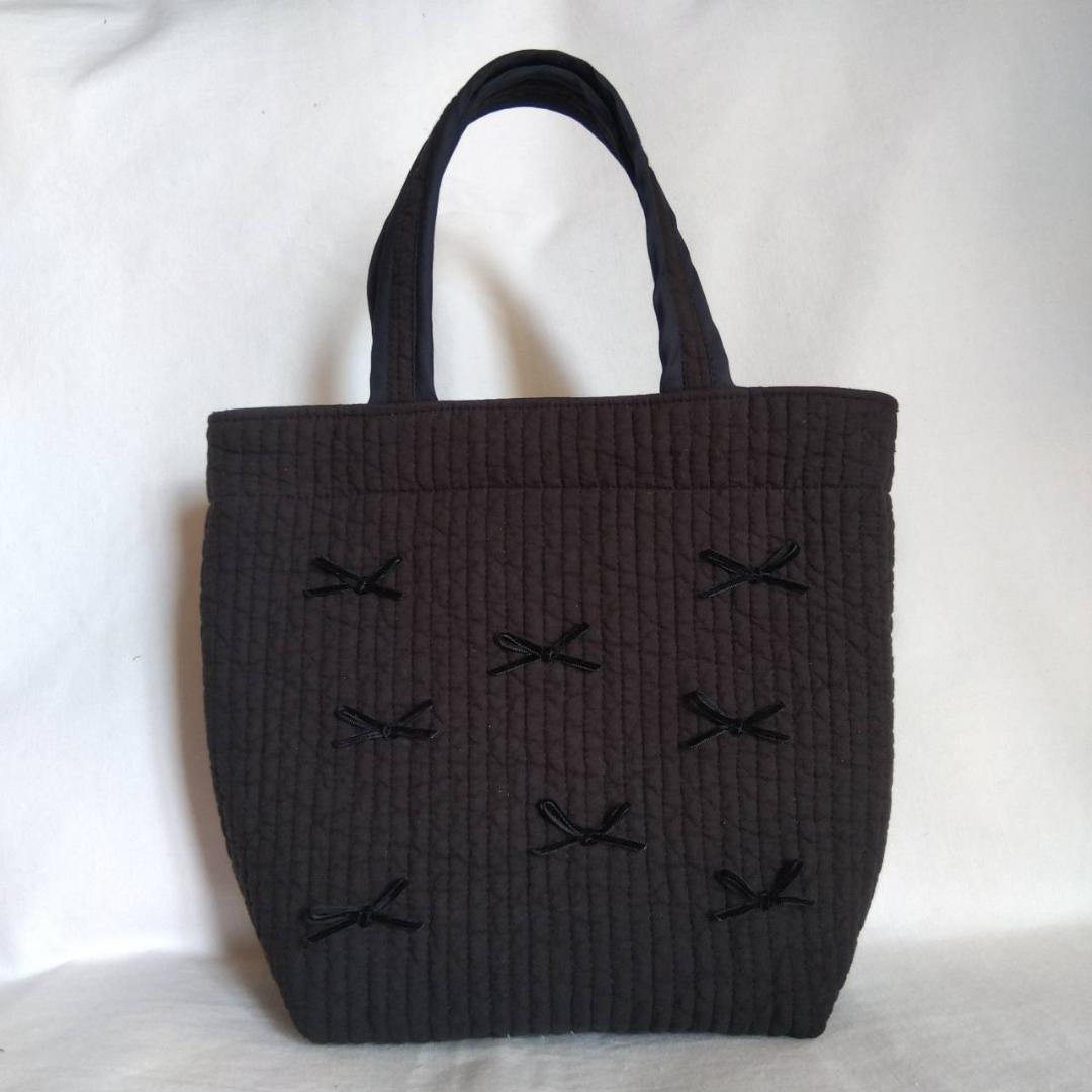 ☆トートバッグS☆ ダークグレー くすみピンク ヌビバッグ