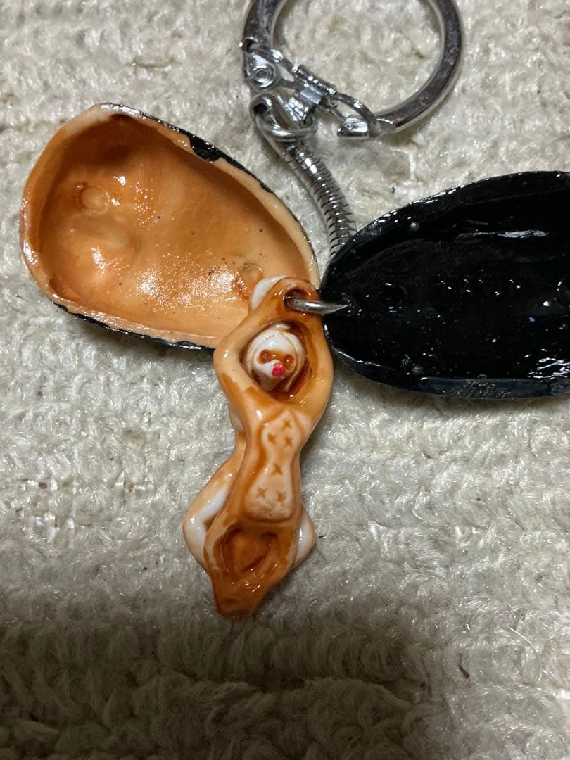 能面とオカメのプラスチック製キイホルダー。【11個ございます】。