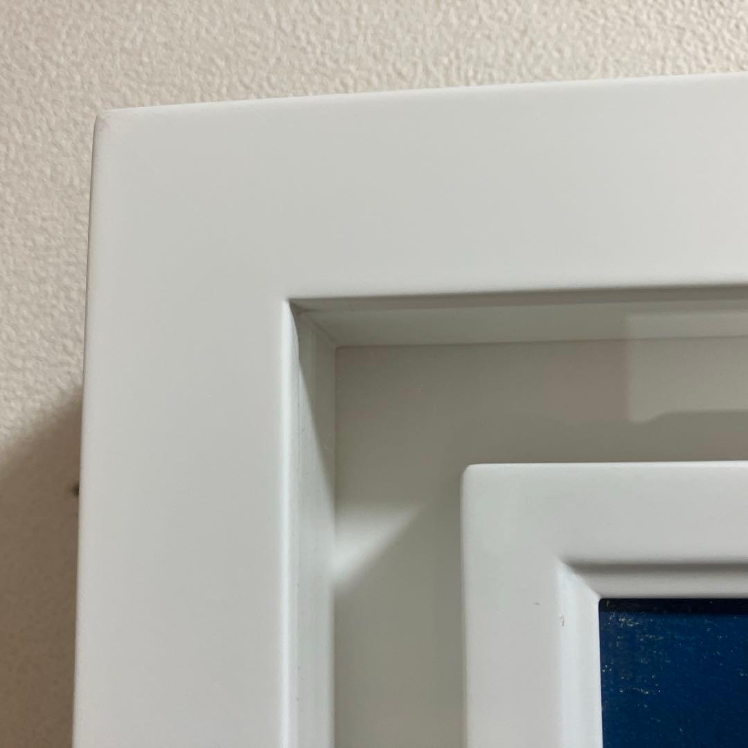 ヴィギュド油彩画青の色彩が鮮やかな風景画サイン入り