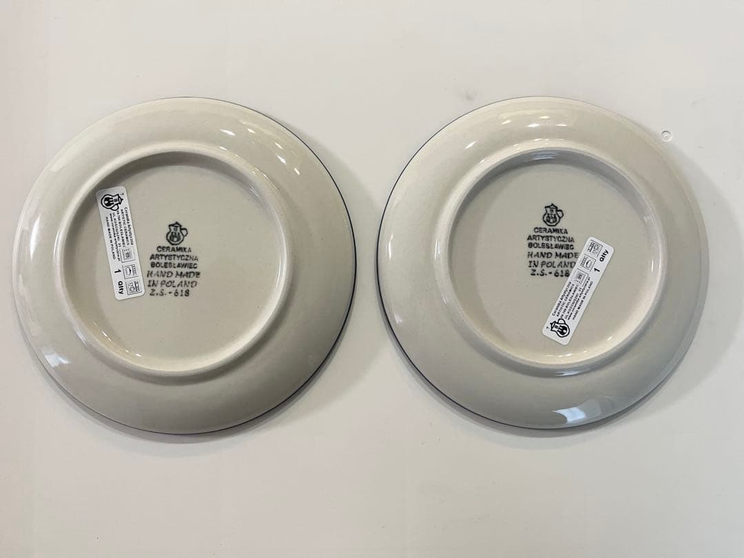 未使用　ポーランド食器　ハート模様　サイドプレート　16cm 2枚セット