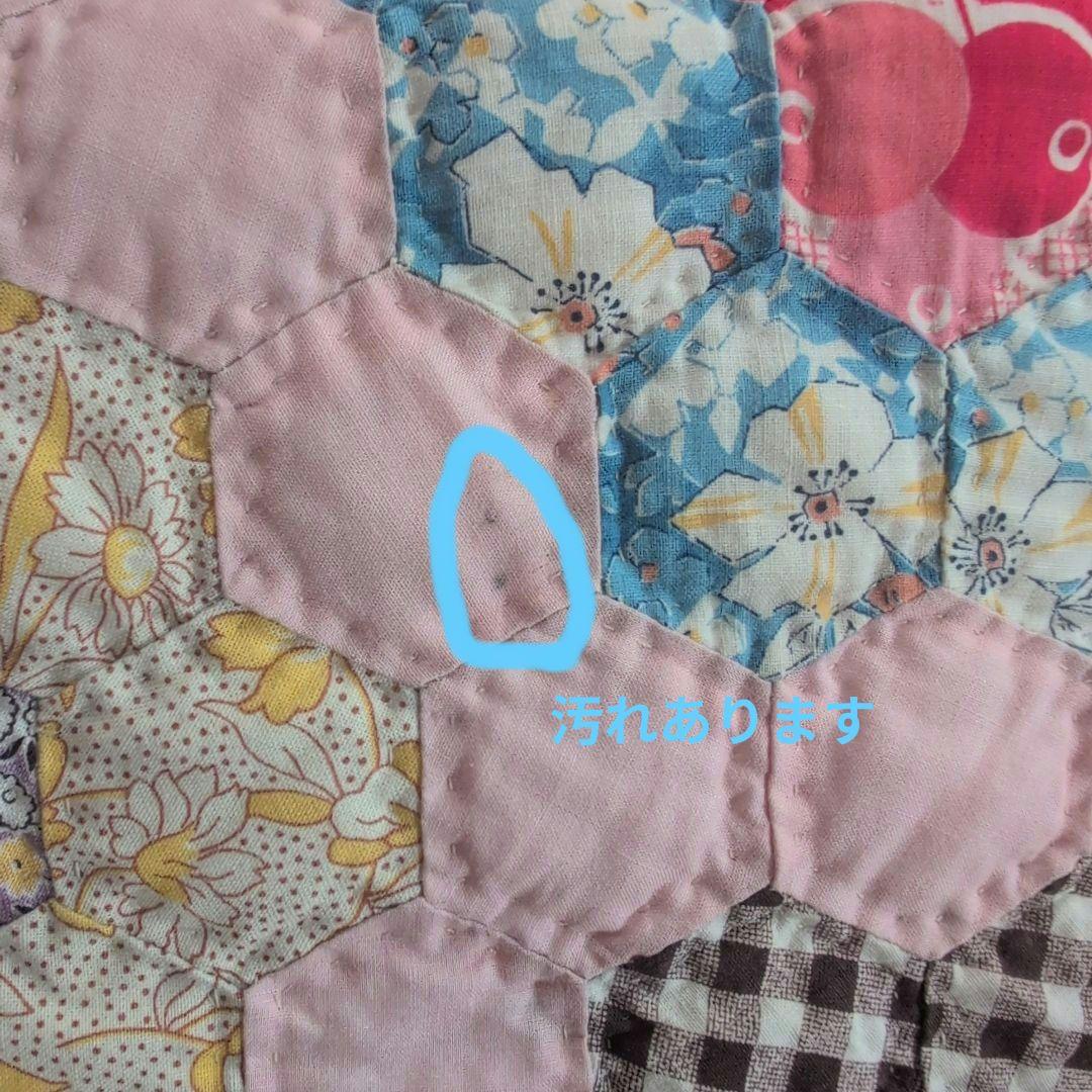 パッチワークキルト　ハンドメイド