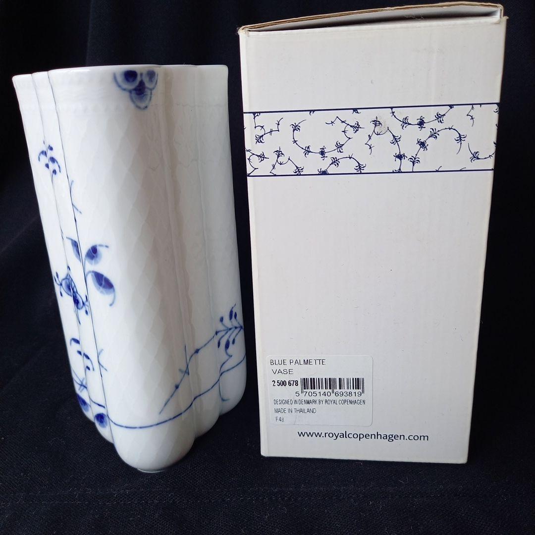   Blue Palmette 花瓶 箱付き