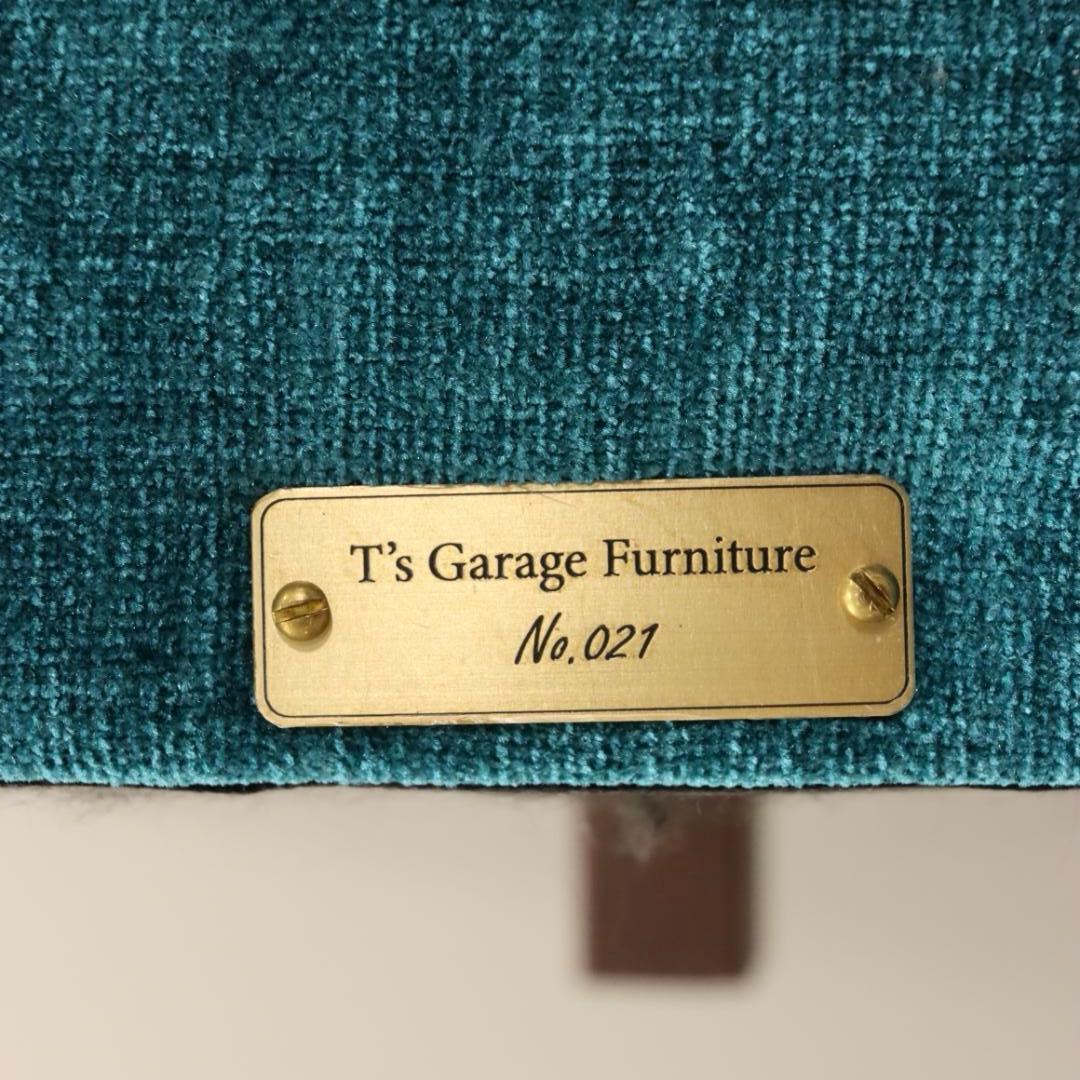 T's garage furniture 2人用ソファ オットマン付 ターコイズ