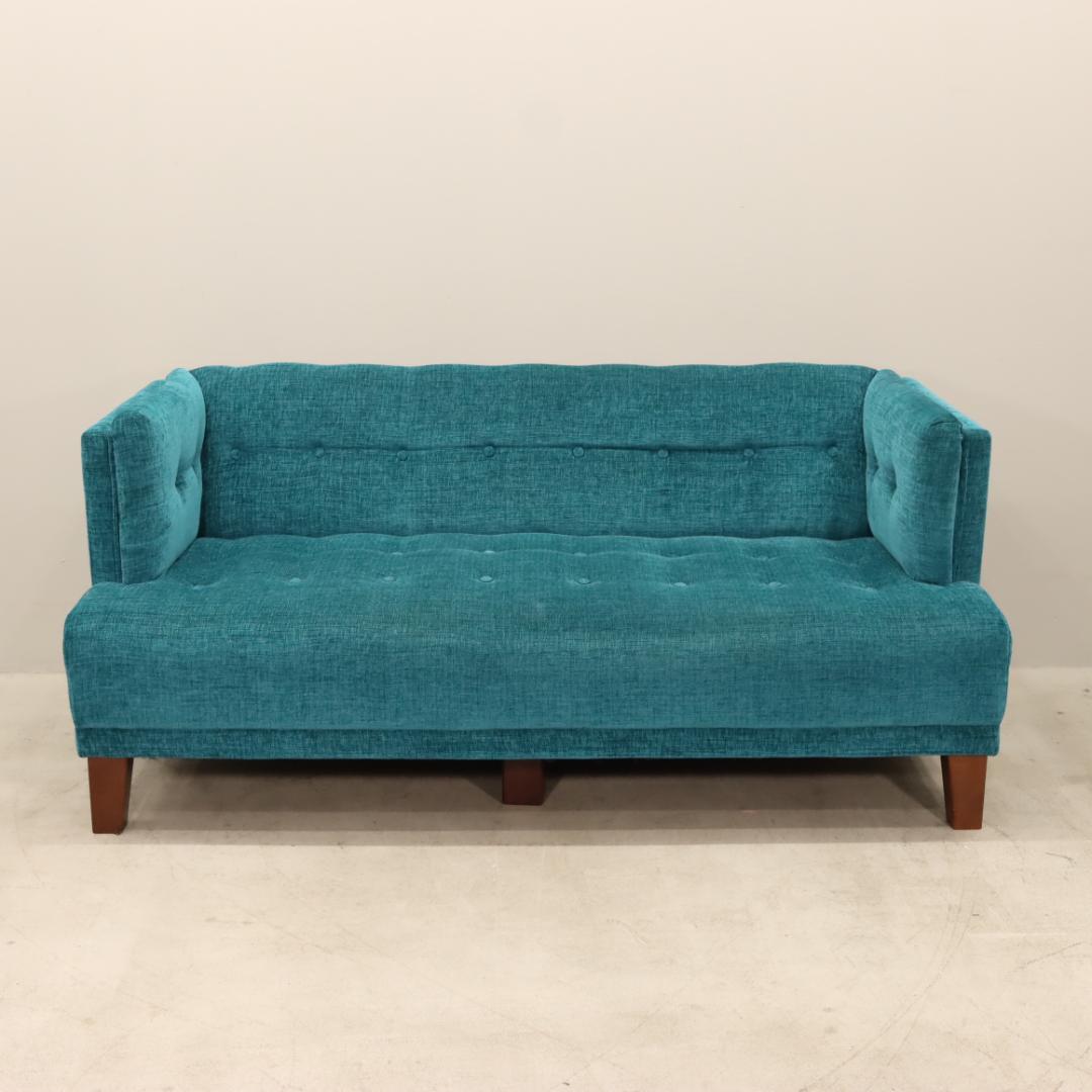 T's garage furniture 2人用ソファ オットマン付 ターコイズ