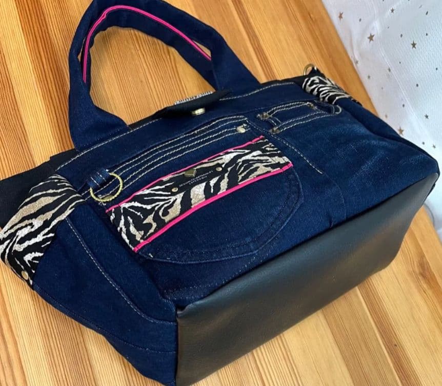 のんデニムリメイクバッグ（L）No.934☆No.950ハンドバッグ