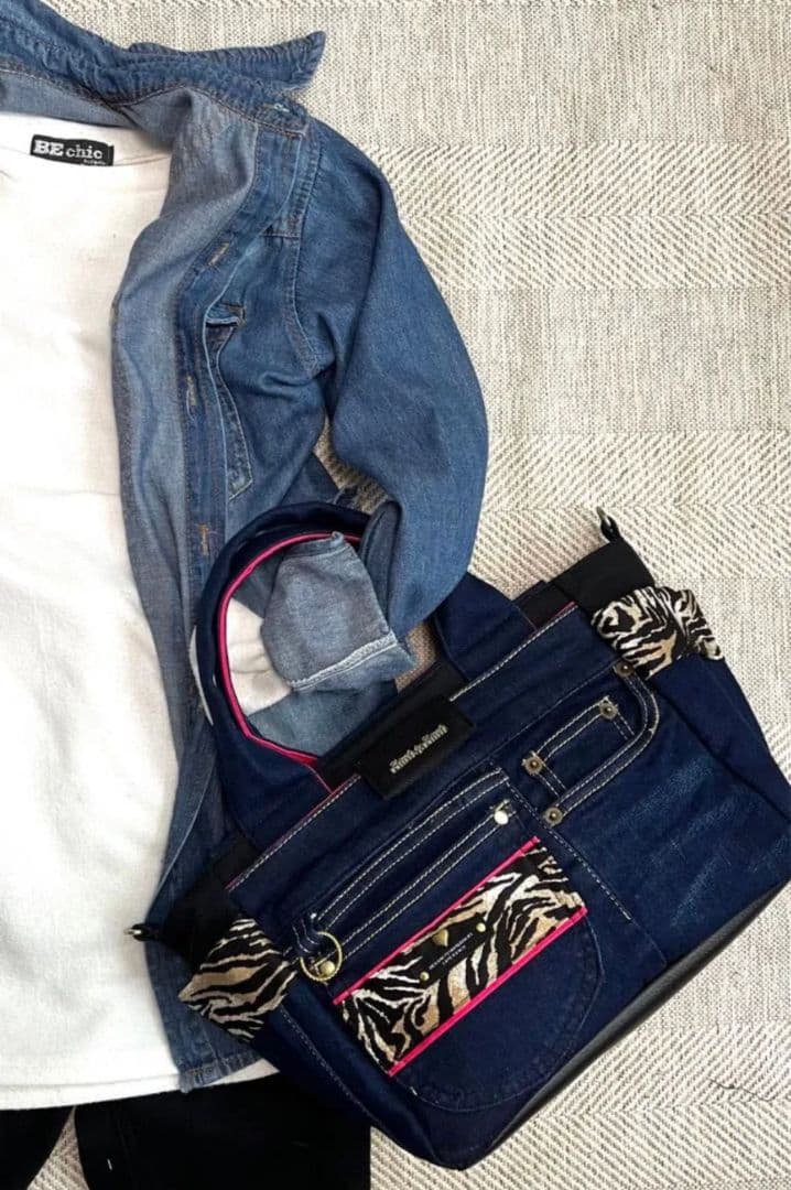 のんデニムリメイクバッグ（L）No.934☆No.950ハンドバッグ