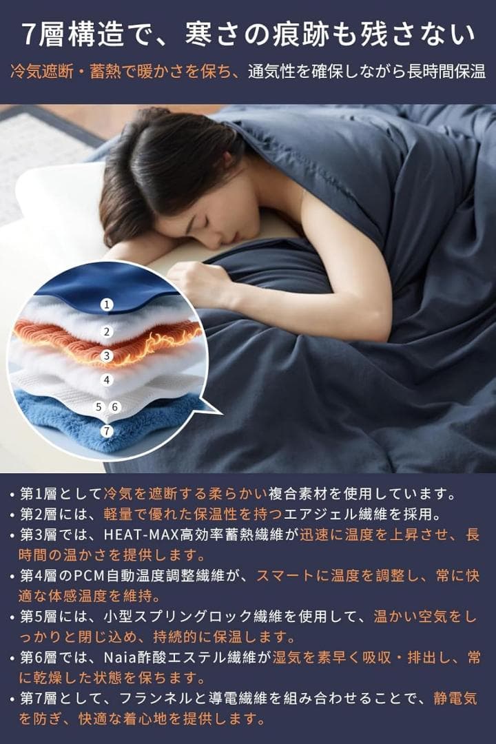 かけ布団 軽量 洗える 極暖 裏起毛 暖かい 抗菌 消臭 防ダニ ダブル