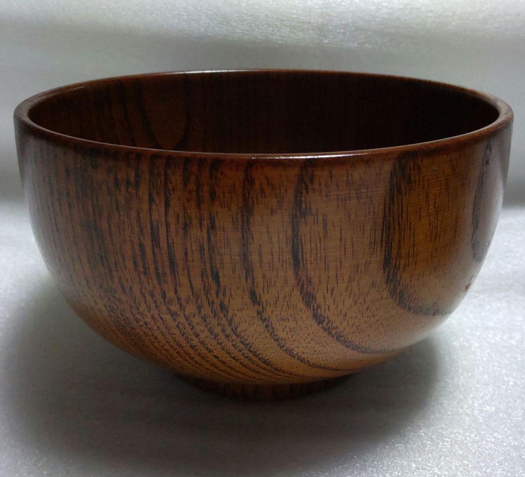 【美品】天然木お椀 木製 汁椀 漆塗り　6客　大きめ
