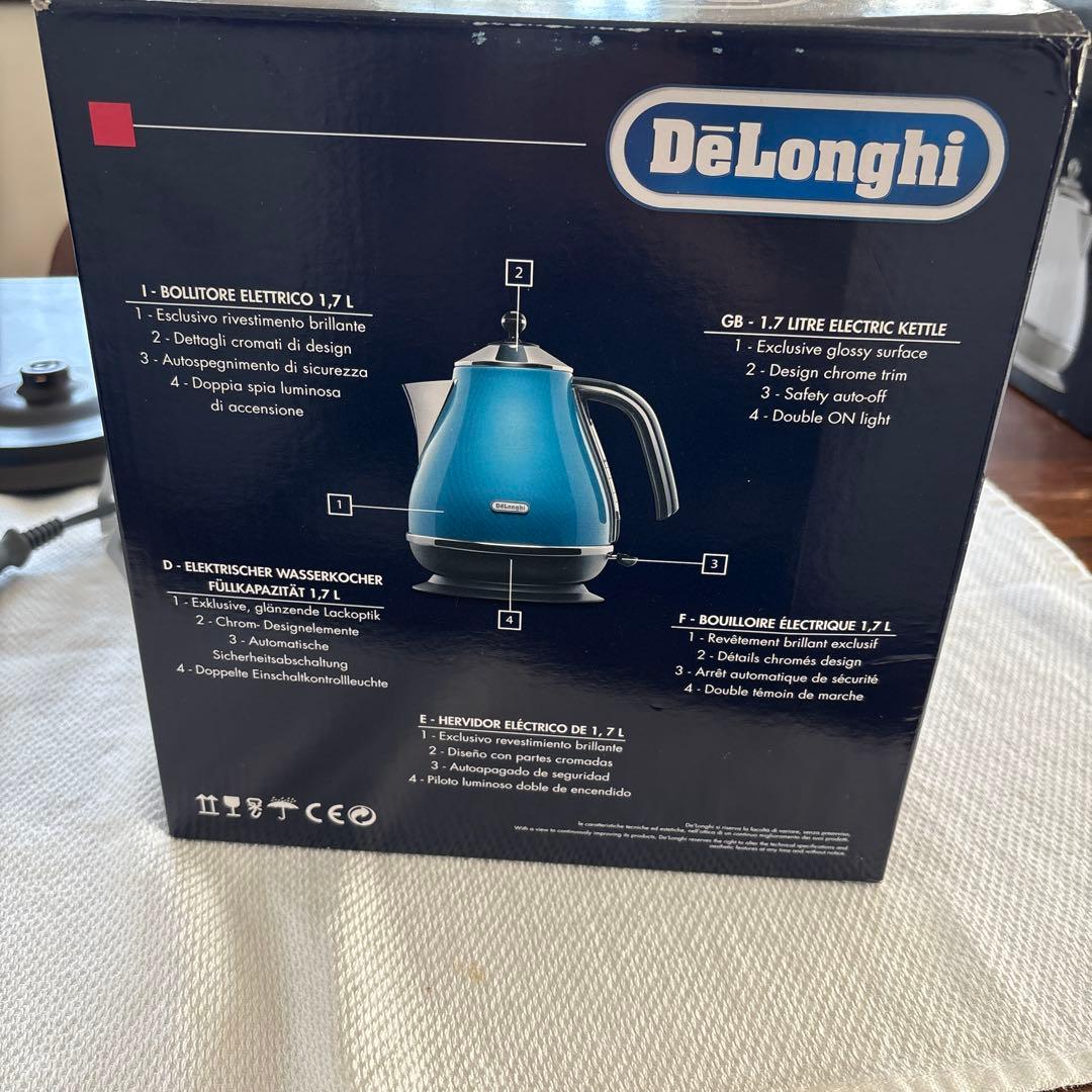 お値下げしました‼️ 1.7ＬDeLonghi Icona ブルー 電気ケトル