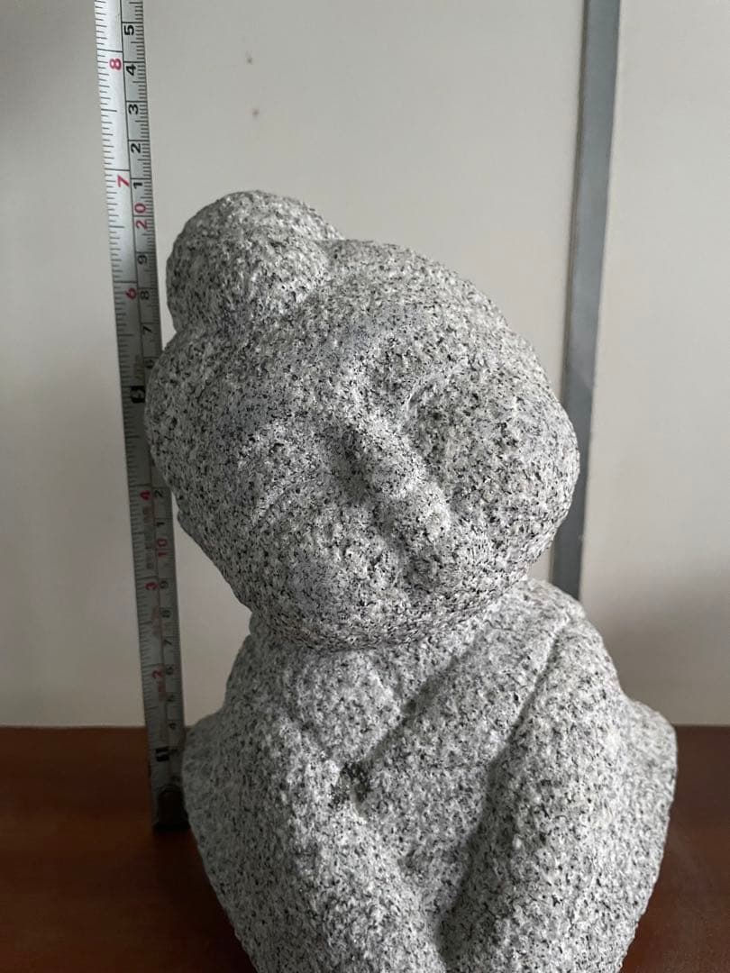 石像　『いらっしゃいませ』　御影石　国産品