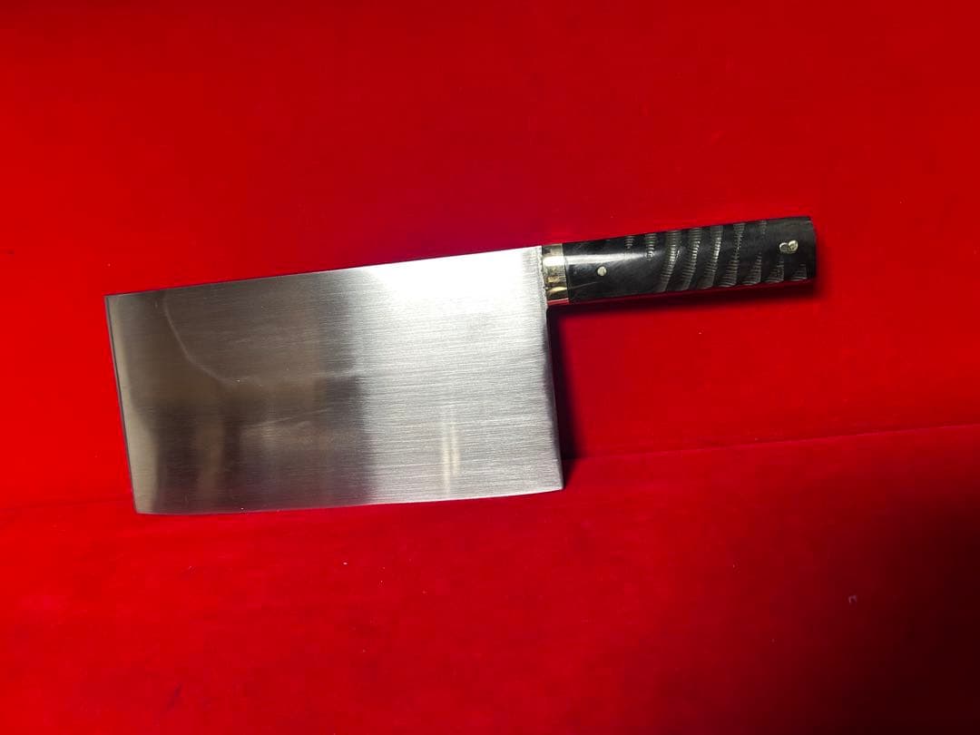 01573 包丁　中華包丁　手作り　本焼　刃紋綺麗　切味抜群　未使用品