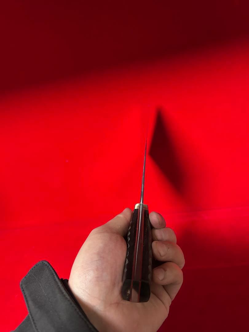 01573 包丁　中華包丁　手作り　本焼　刃紋綺麗　切味抜群　未使用品