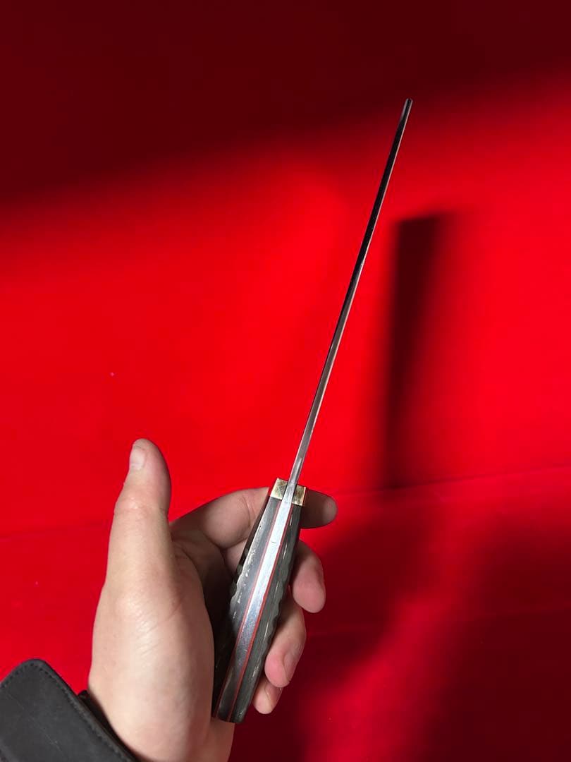 01573 包丁　中華包丁　手作り　本焼　刃紋綺麗　切味抜群　未使用品