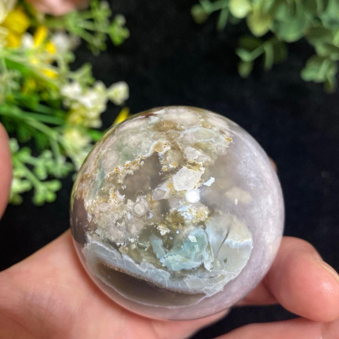 グリーン桜瑪瑙with夜桜 スフィア ④