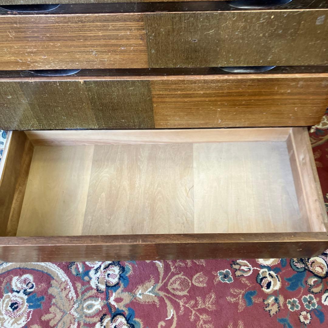 昭和レトロ 寄木細工 木製チェスト 7段タンス 箪笥 古家具 ビンテージ