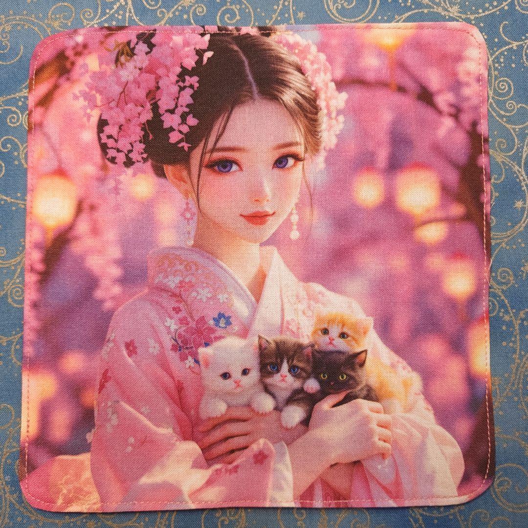 ファン子　パネル1枚　ハンカチ18枚　ネコちゃん柄