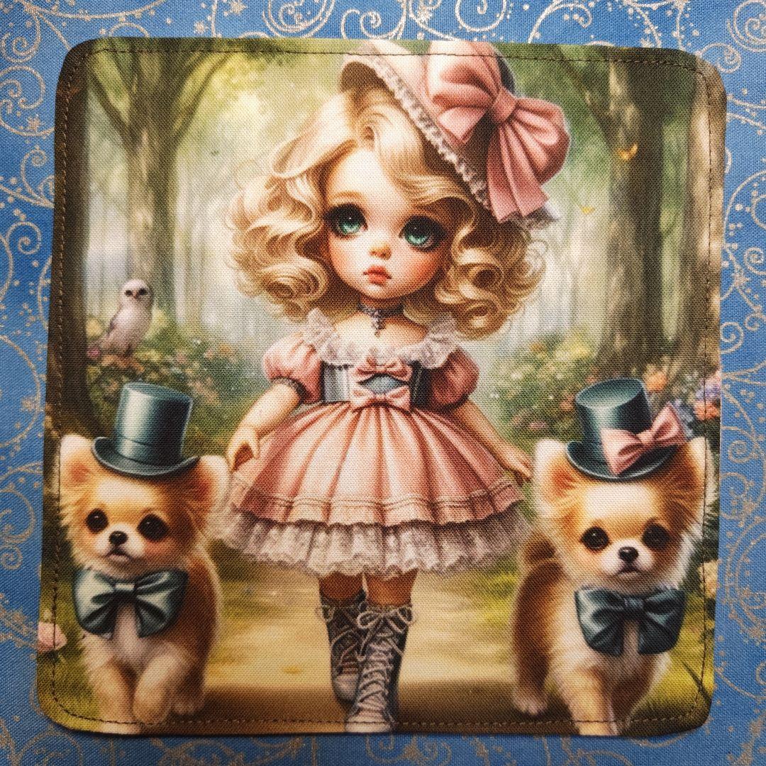 ★CHIYO★　ハンカチ　女の子とワンコさん柄　21枚