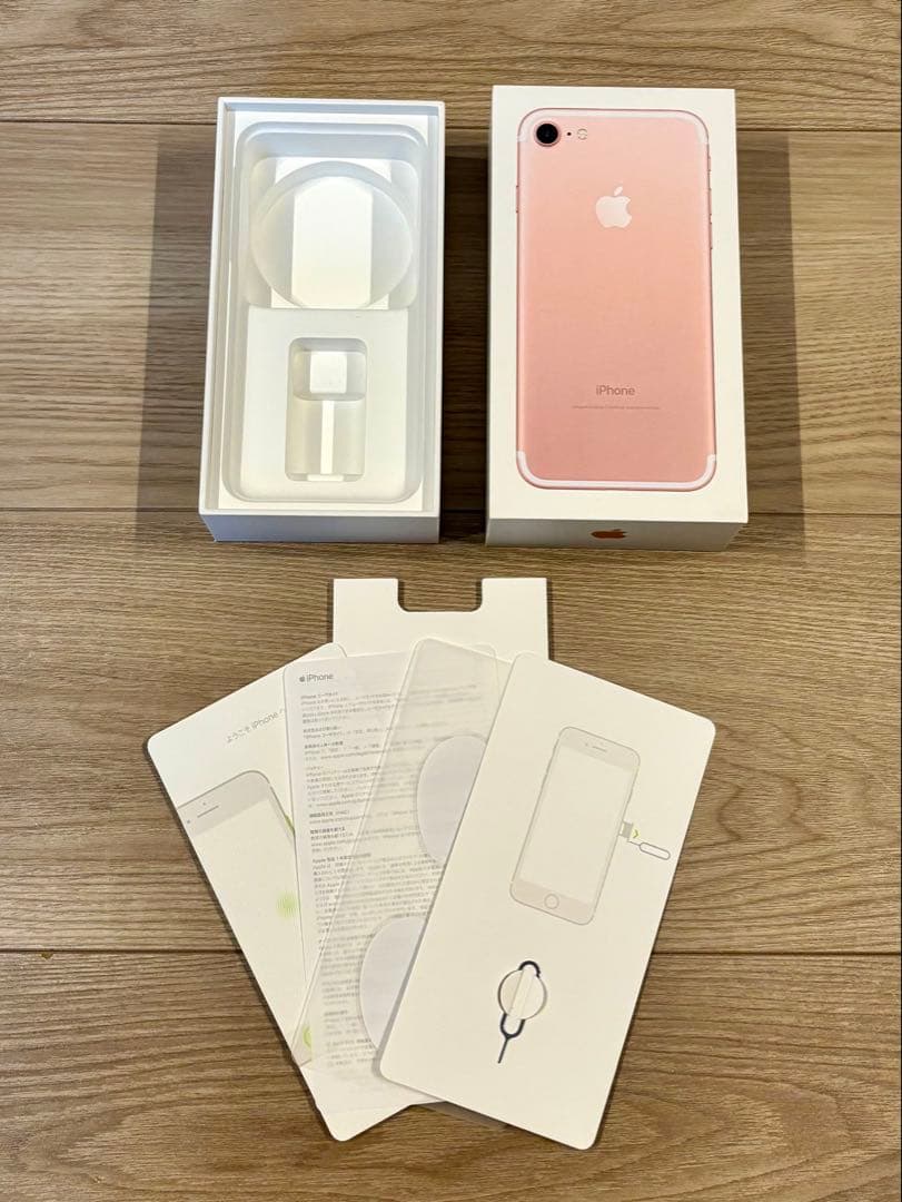 iPhone7/128GB/RoseGold/SIMフリー本体/箱あり