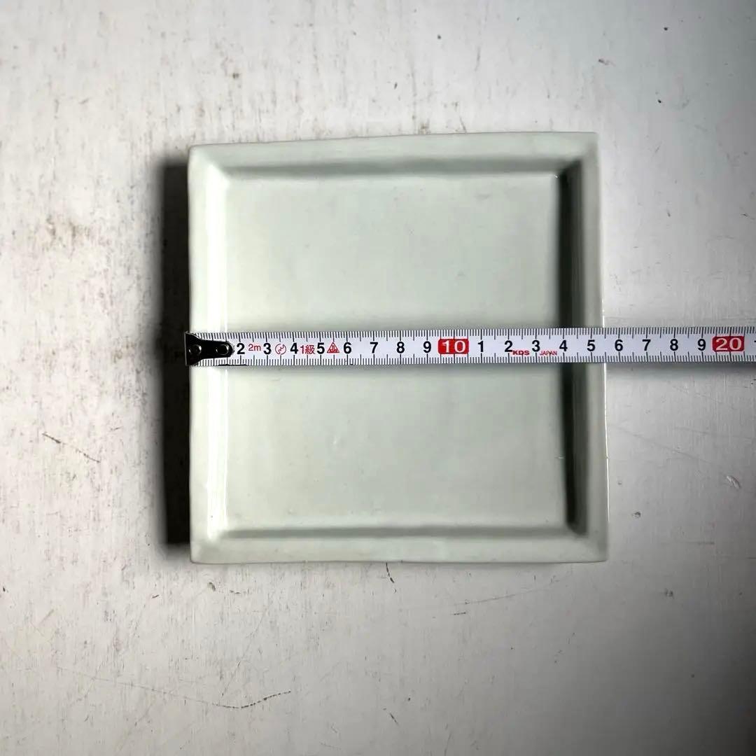 175 藤塚光男 九谷青窯 白磁四角皿 2点 未使用 希少 古伊万里 花田