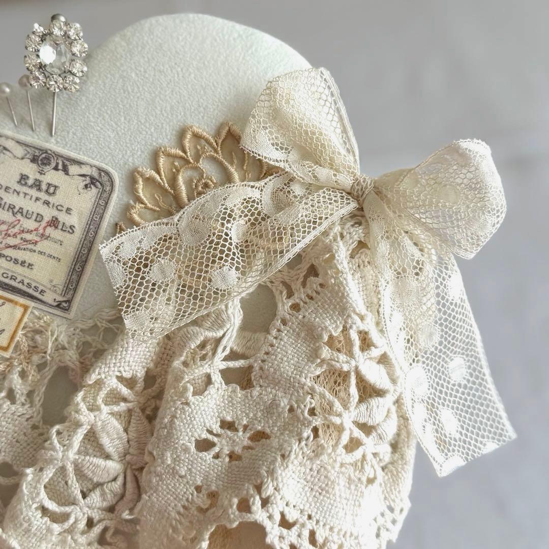 アンティークレースたっぷり！ディスプレイスタンド◾️人気作家ハンドメイド◾️オブジェ