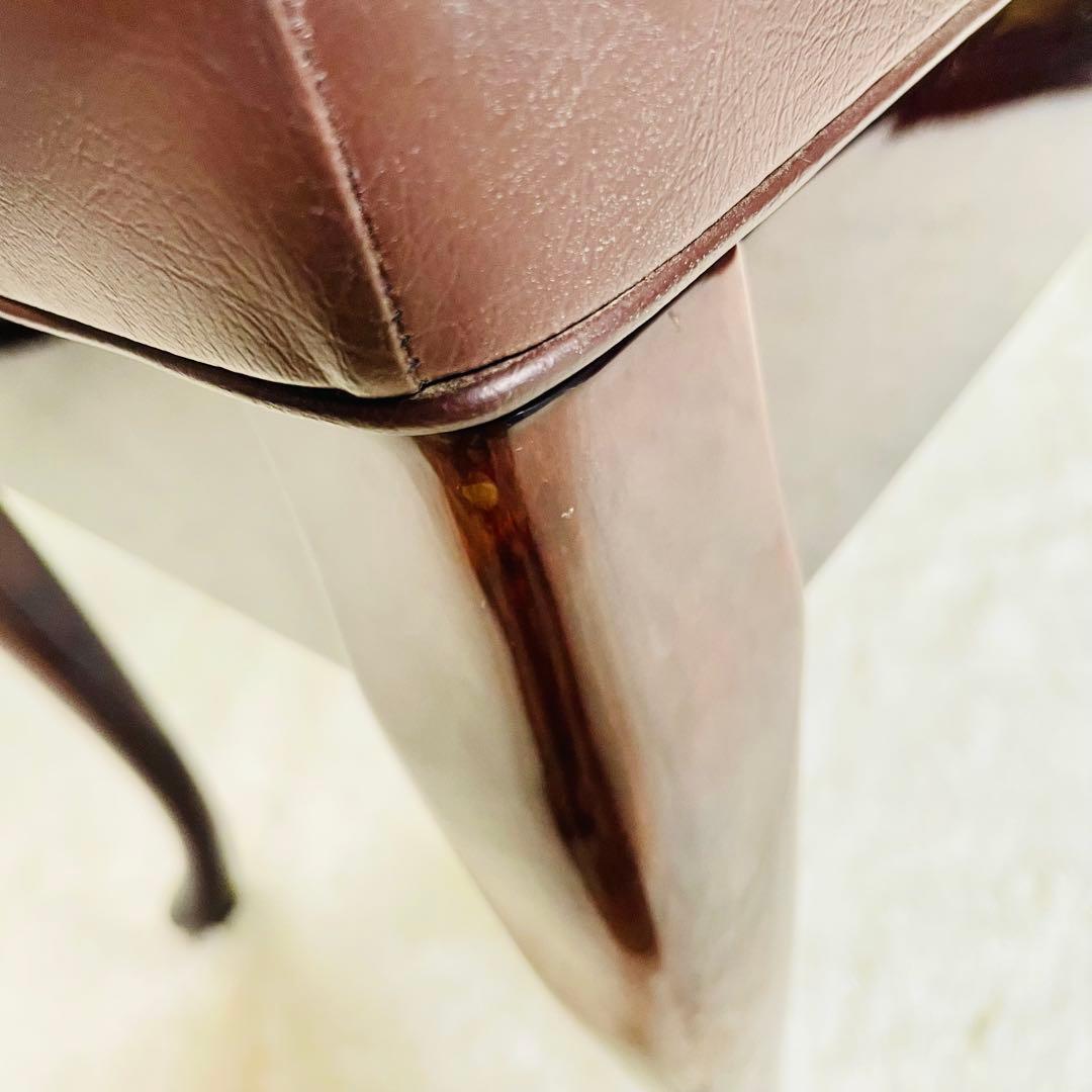 美品　猫足　ピアノ椅子　艶あり　ウォルナット　高さ調整機能付き　高級　自在椅子